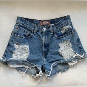 Vintage Levi High Waisted Demin Shorts | Thrasher shorts by 12th Tribe